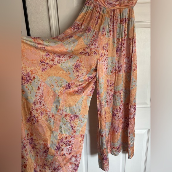 AMUR Kallia Silk Floral Strapless Jumpsuit - Picture 6 of 9